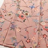 小紋 美品 しつけ糸付き 縮緬 正絹 花柄 袷仕立て 身丈165cm 裄丈65cm 着物 くすみピンク ピンク_画像4