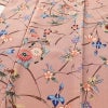 小紋 美品 しつけ糸付き 縮緬 正絹 花柄 袷仕立て 身丈165cm 裄丈65cm 着物 くすみピンク ピンク_画像5