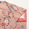 小紋 美品 しつけ糸付き 縮緬 正絹 花柄 袷仕立て 身丈165cm 裄丈65cm 着物 くすみピンク ピンク_画像15