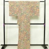 小紋 縮緬 総柄 正絹 古典柄 袷仕立て 身丈163cm 裄丈65cm 一部しつけ糸付き 着物 多色使い_画像2