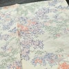 小紋 しつけ糸付き 縮緬 総柄 正絹 木の葉・植物柄 袷仕立て 身丈160cm 裄丈66cm 着物 多色使い_画像14