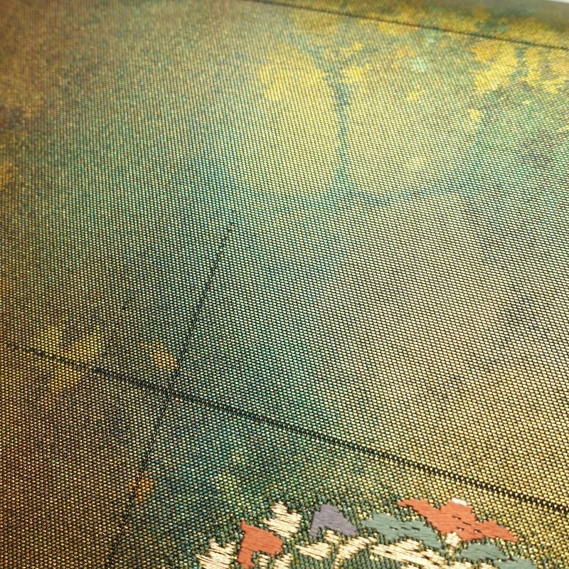 袋帯 六通柄 フォーマル用 正絹 幾何学柄・抽象柄 箔 帯 多色使い_画像6