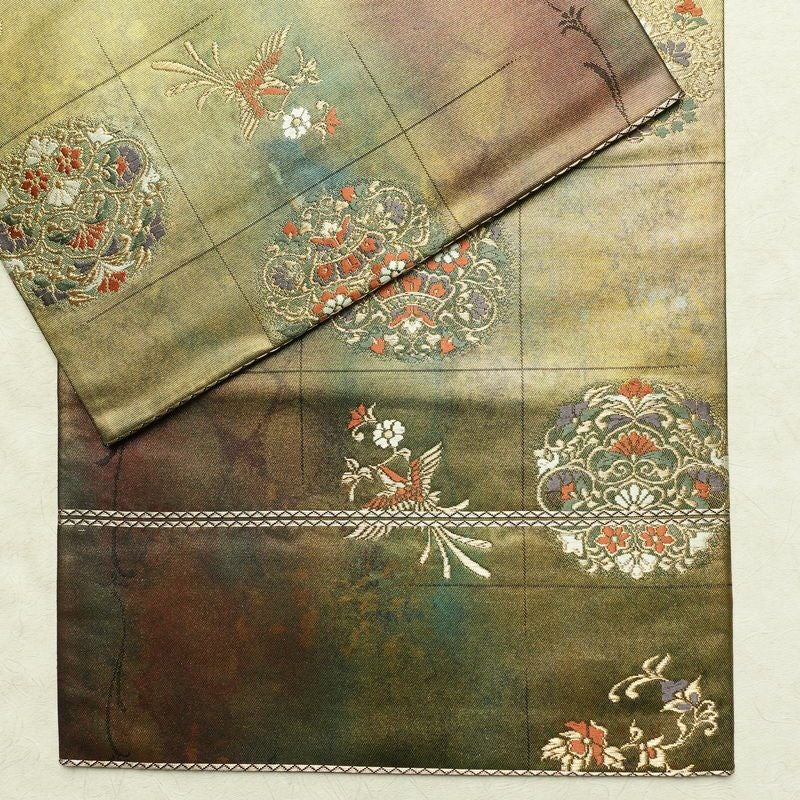 袋帯 六通柄 フォーマル用 正絹 幾何学柄・抽象柄 箔 帯 多色使い_画像14