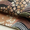 袋帯 全通柄 良品 フォーマル用 正絹 流水・波柄 帯 花柄 多色使い_画像8