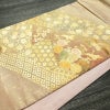 袋帯 太鼓柄 フォーマル用 正絹 古典柄 箔 金彩 帯 ピンク_画像12