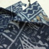 紬 正絹 幾何学柄・抽象柄 袷仕立て 身丈166cm 裄丈66cm 着物 青・紺_画像16