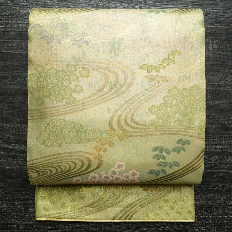 袋帯 六通柄 良品 フォーマル用 正絹 古典柄 箔 帯 金・銀 | 六通柄