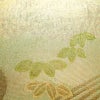 袋帯 六通柄 美品 フォーマル用 正絹 木の葉・植物柄 箔 帯 流水 緑・うぐいす色_画像4