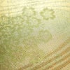 袋帯 六通柄 美品 フォーマル用 正絹 木の葉・植物柄 箔 帯 流水 緑・うぐいす色_画像6