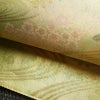 袋帯 六通柄 美品 フォーマル用 正絹 木の葉・植物柄 箔 帯 流水 緑・うぐいす色_画像7