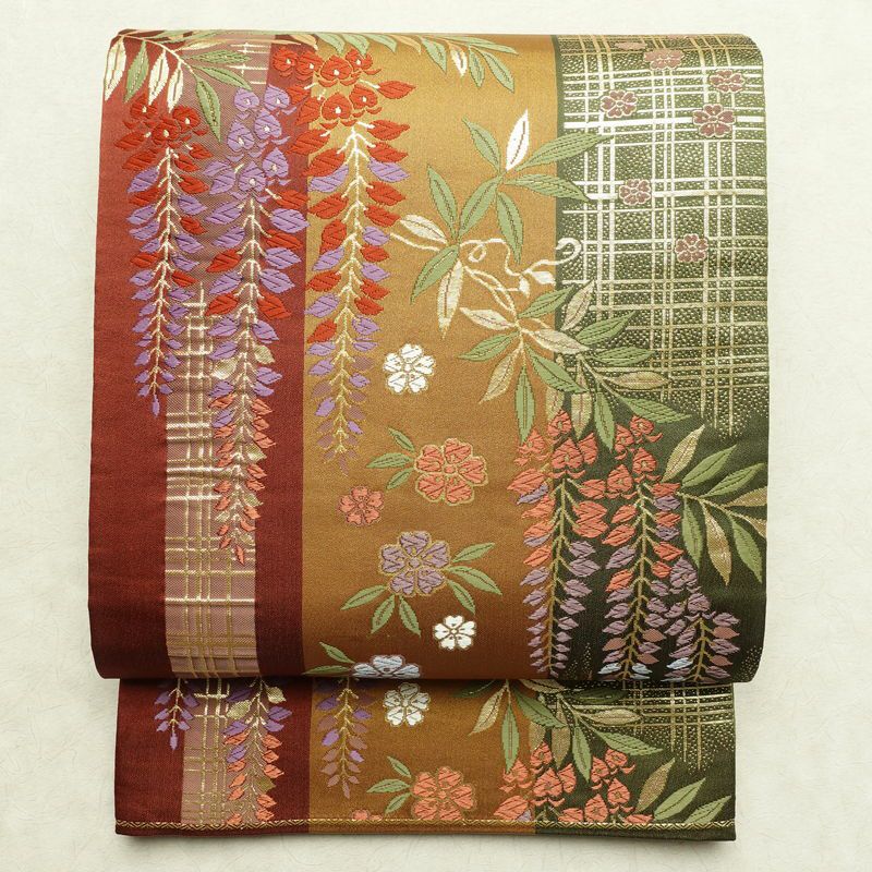 袋帯 六通柄 良品 フォーマル用 正絹 古典柄 箔 金糸 帯_画像1