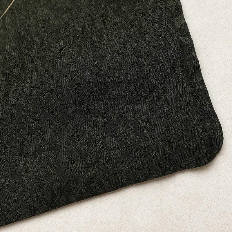 付け下げ 落款入り 正絹 木の葉・植物柄 袷仕立て 身丈157cm 裄丈67cm 箔 刺繍 金彩 フォーマル 着物 緑・うぐいす色_画像15