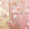 訪問着 良品 しつけ糸付き 正絹 古典柄 袷仕立て 身丈160.5cm 裄丈66cm 箔 共八掛 金彩 フォーマル 着物 ピンク_画像6