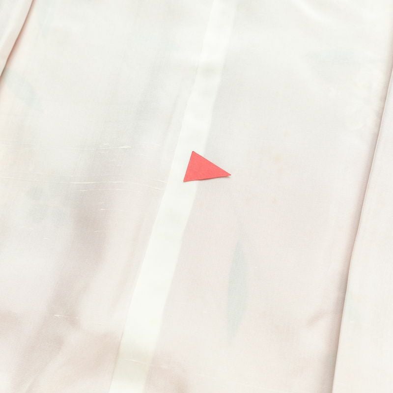 訪問着 良品 しつけ糸付き 正絹 古典柄 袷仕立て 身丈160.5cm 裄丈66cm 箔 共八掛 金彩 フォーマル 着物 ピンク_画像19