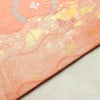 名古屋帯 六通柄 良品 正絹 古典柄 名古屋仕立て 帯 サーモンピンク ピンク_画像13