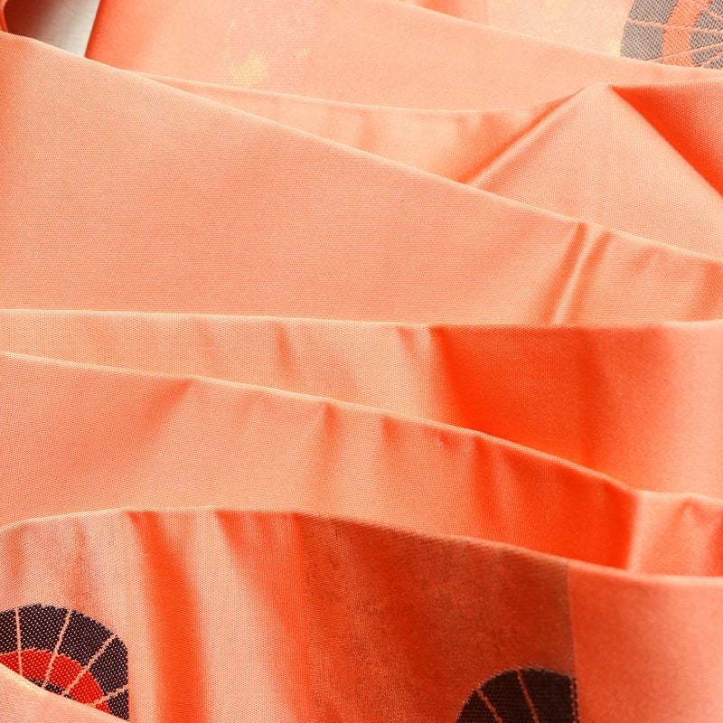 名古屋帯 六通柄 良品 正絹 古典柄 名古屋仕立て 帯 サーモンピンク ピンク_画像19