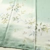 訪問着 良品 しつけ糸付き 綸子 正絹 花柄 袷仕立て 身丈163.5cm 裄丈68cm フォーマル 着物 緑・うぐいす色_画像4
