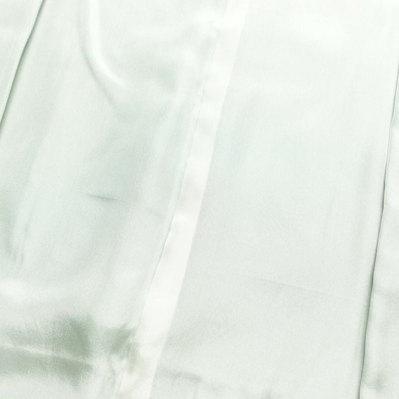 訪問着 良品 しつけ糸付き 綸子 正絹 花柄 袷仕立て 身丈163.5cm 裄丈68cm フォーマル 着物 緑・うぐいす色_画像17