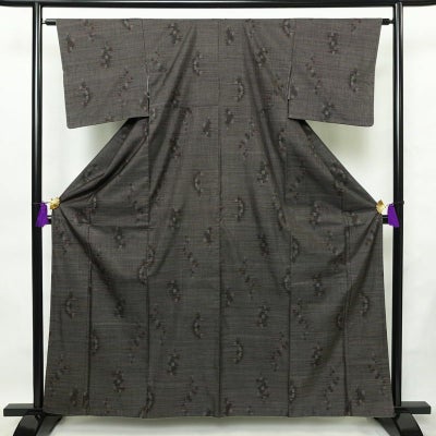 大島紬 良品 証紙なし しつけ糸付き 正絹 古典柄 袷仕立て 身丈159cm 