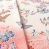 訪問着 しつけ糸付き 縮緬 正絹 花柄 袷仕立て 身丈165cm 裄丈68cm フォーマル 着物 ピンク_画像11