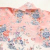 訪問着 しつけ糸付き 縮緬 正絹 花柄 袷仕立て 身丈165cm 裄丈68cm フォーマル 着物 ピンク_画像13