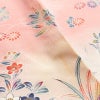 訪問着 しつけ糸付き 縮緬 正絹 花柄 袷仕立て 身丈165cm 裄丈68cm フォーマル 着物 ピンク_画像15