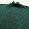 色無地 良品 一つ紋付き 正絹 チェック・格子柄 袷仕立て 身丈155cm 裄丈64cm フォーマル 着物 緑・うぐいす色_画像17