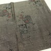 大島紬 古代染色純泥染 美品 証紙あり しつけ糸付き 正絹 木の葉・植物柄 袷仕立て 身丈166.5cm 裄丈66cm 着物 茶_画像12