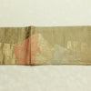 名古屋帯 六通柄 正絹 木の葉・植物柄 名古屋仕立て 箔 帯 黄・黄土色_画像14