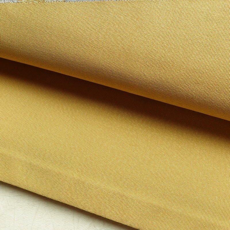 名古屋帯 太鼓柄 正絹 幾何学柄・抽象柄 通し仕立て 箔 金糸 銀糸 帯 黄・黄土色_画像7