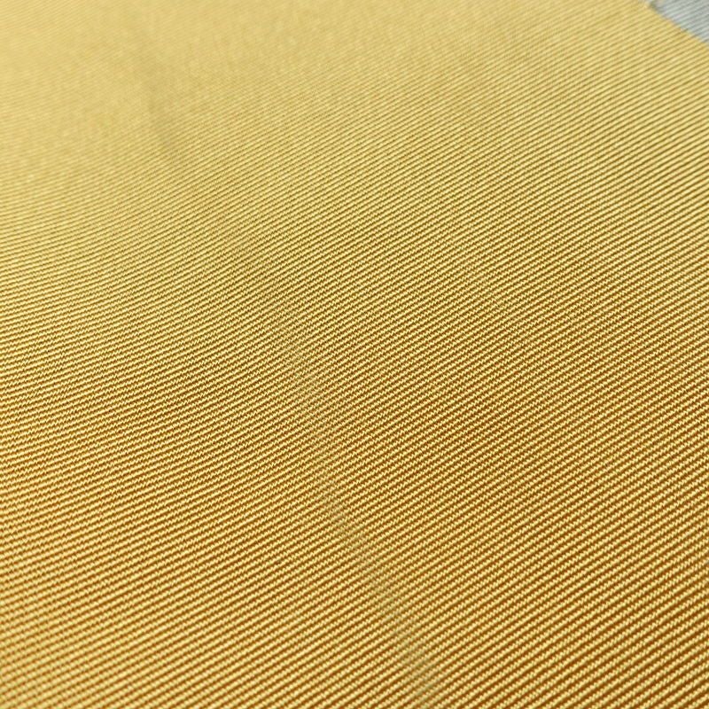 名古屋帯 太鼓柄 正絹 幾何学柄・抽象柄 通し仕立て 箔 金糸 銀糸 帯 黄・黄土色_画像11