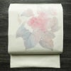 名古屋帯 太鼓柄 正絹 花柄 名古屋仕立て 帯 白_画像1