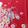 振袖 良品 正絹 花柄 袷仕立て 身丈161cm 裄丈66cm フォーマル 成人式 二十歳 着物 赤・朱_画像5
