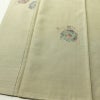 紬 良品 しつけ糸付き 正絹 幾何学柄・抽象柄 袷仕立て 身丈155.5cm 裄丈66cm 着物 緑・うぐいす色_画像4