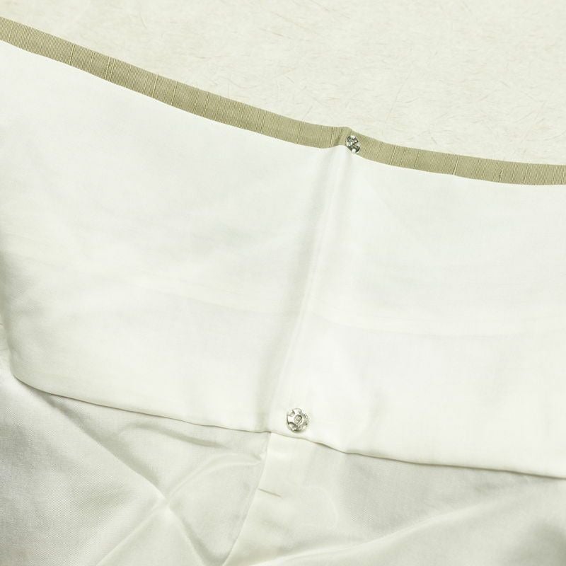 紬 良品 しつけ糸付き 正絹 幾何学柄・抽象柄 袷仕立て 身丈155.5cm 裄丈66cm 着物 緑・うぐいす色_画像20