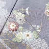 付け下げ 良品 しつけ糸付き 絞り 正絹 花柄 袷仕立て 身丈157.5cm 裄丈65.5cm 箔 金彩 フォーマル 着物 紫・藤色_画像7