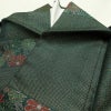 単衣 小紋 良品 正絹 花柄 単衣仕立て 身丈158.5cm 裄丈63cm 着物 緑・うぐいす色_画像17