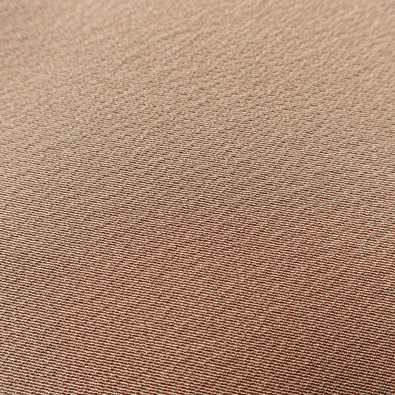 色無地 柿本市郎 落款入り 縮緬 一つ紋付き 正絹 無地 袷仕立て 身丈163cm 裄丈68cm フォーマル 着物 ベージュ_画像6