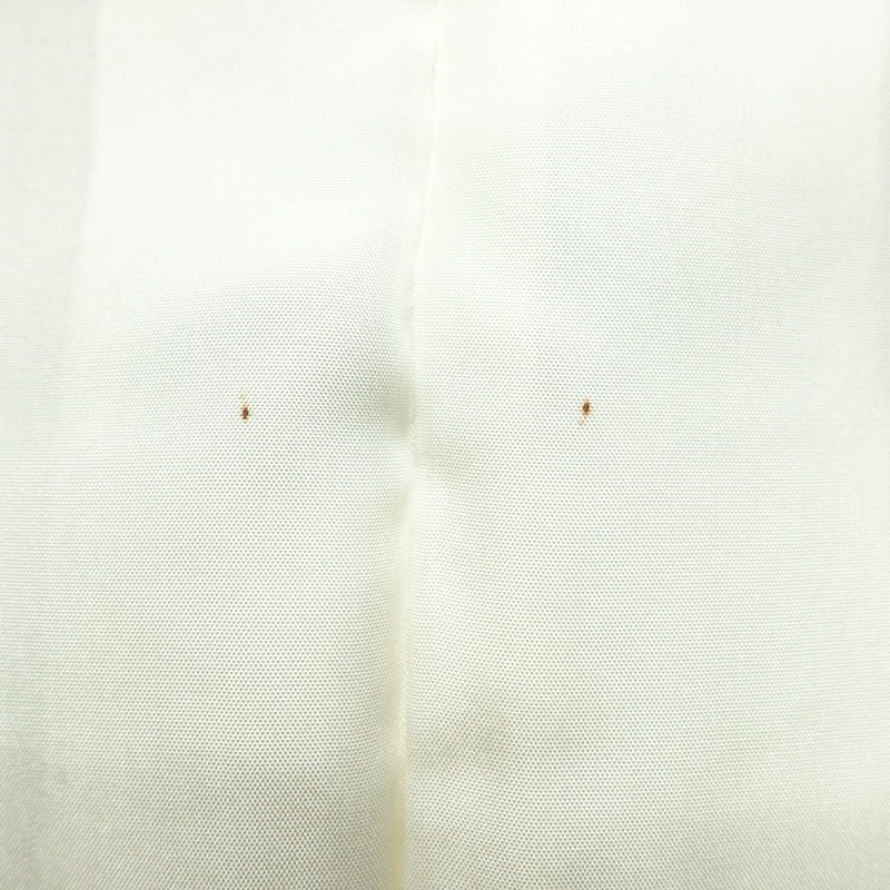 色無地 柿本市郎 落款入り 縮緬 一つ紋付き 正絹 無地 袷仕立て 身丈163cm 裄丈68cm フォーマル 着物 ベージュ_画像21