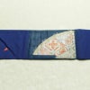 名古屋帯 太鼓柄 正絹 古典柄 名古屋仕立て 箔 金糸 帯 青・紺_画像12