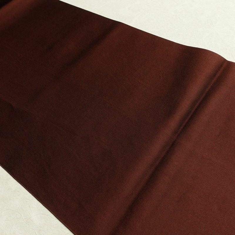 名古屋帯 六通柄 正絹 幾何学柄・抽象柄 通し仕立て 帯 茶_画像16