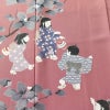 訪問着 落款入り 関口遼一 十日町友禅 一つ紋付き 正絹 人物・動物柄 袷仕立て 身丈159cm 裄丈63.5cm フォーマル 着物 ピンク_画像6