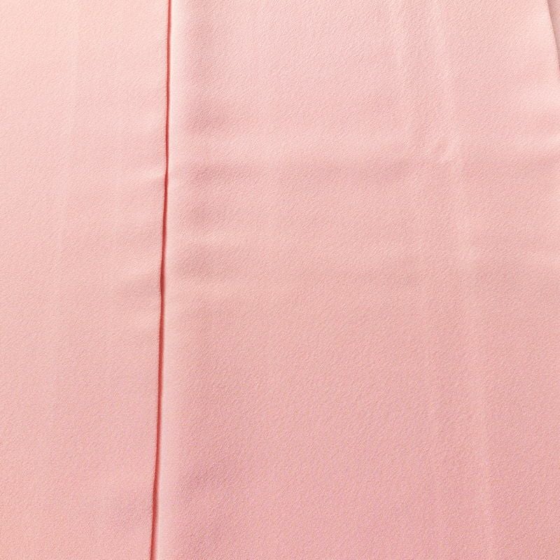 色無地 しつけ糸付き 縮緬 一つ紋付き 正絹 無地 袷仕立て 身丈157cm 裄丈65cm フォーマル 着物 ピンク_画像6