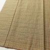 紬 良品 しつけ糸付き 正絹 チェック・格子柄 袷仕立て 身丈166.5cm 裄丈67cm 着物 黄・黄土色_画像4