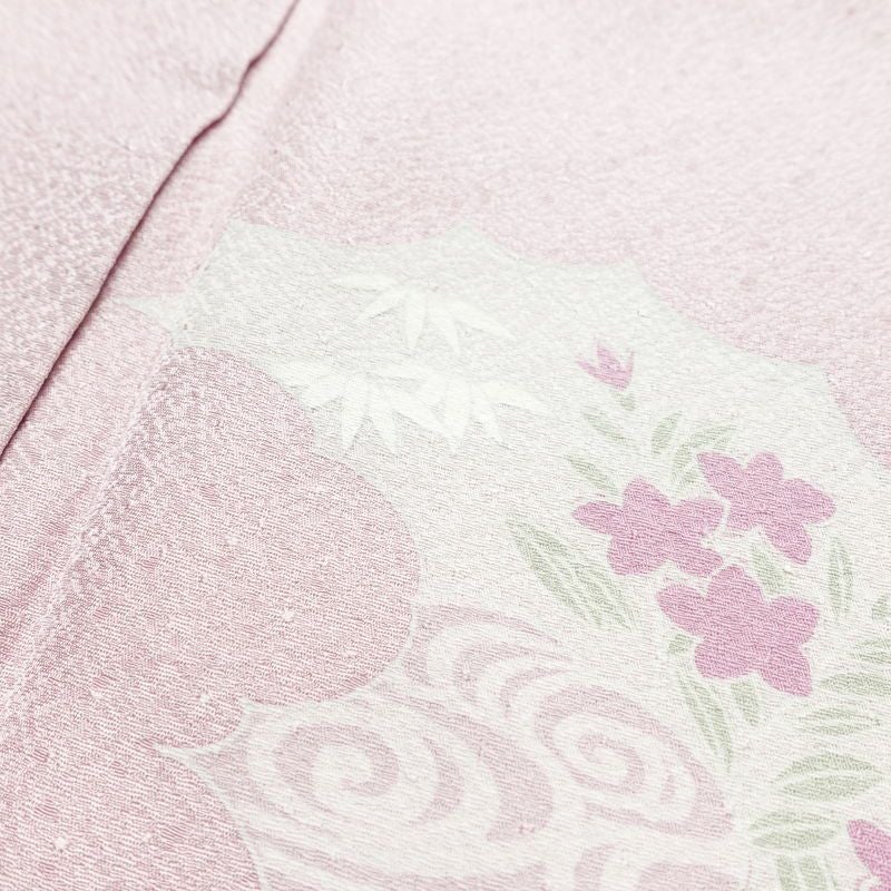 付け下げ 正絹 人物・動物柄 袷仕立て 身丈159.5cm 裄丈65.5cm 箔 フォーマル 着物 紫・藤色_画像17