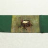 名古屋帯 太鼓柄 良品 正絹 風景柄 名古屋仕立て 箔 帯 緑・うぐいす色_画像14