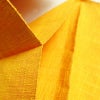 名古屋帯 太鼓柄 良品 正絹 麻の葉柄 松葉仕立て 帯 黄・黄土色_画像17