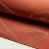 名古屋帯 六通柄 美品 正絹 木の葉・植物柄 名古屋仕立て 箔 帯 サーモンピンク ピンク_画像7