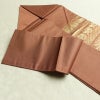 名古屋帯 太鼓柄 良品 正絹 幾何学柄・抽象柄 名古屋仕立て 箔 帯 茶_画像21