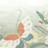 名古屋帯 小袖金彩錦 太鼓柄 良品 正絹 花柄 名古屋仕立て 蝶 箔 帯 白_画像4